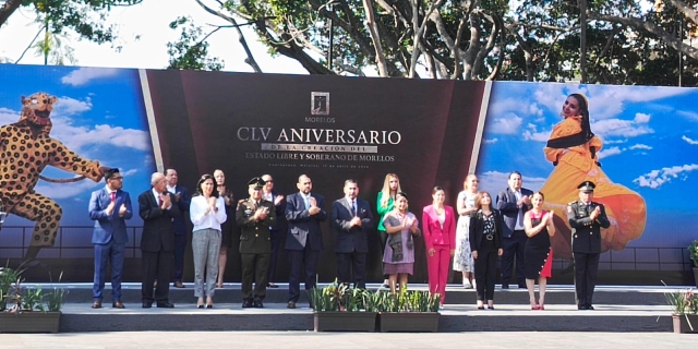 Conmemoran CLV aniversario de la creación del estado de Morelos