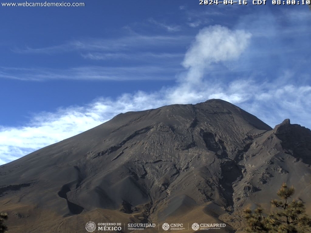 Registran 105 exhalaciones del volcán Popocatépetl; se mantiene semáforo amarillo fase 2