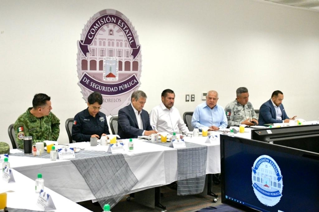 Coinciden integrantes de la Mesa de Coordinación Estatal para la Construcción de la Paz y autoridades del municipio de Cuernavaca trabajar de forma articulada en seguridad