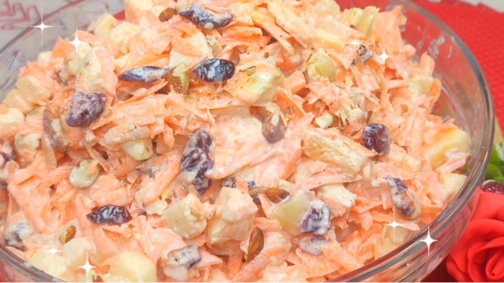 Ensalada Navideña: Zanahoria, crema y nueces ¡sorprendente y deliciosa!