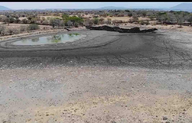 El de Michapa es otro de los cuerpos de agua del estado que han sido afectados severamente por la sequía.