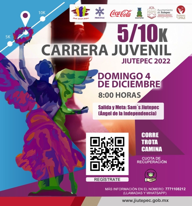 Promueven &#039;Carrera Juvenil Jiutepec 2022&#039;