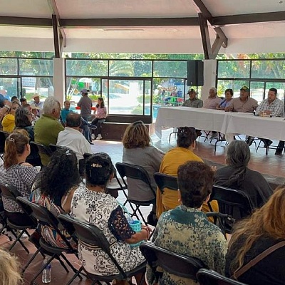 Los ejidatarios se reunieron en asamblea este sábado. 