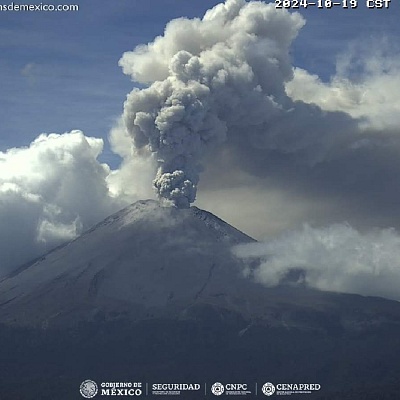 En días recientes se ha incrementado la actividad del volcán Popocatépetl.