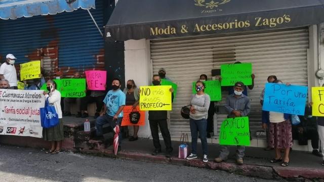 Protesta de la ANUEE en Cuernavaca
