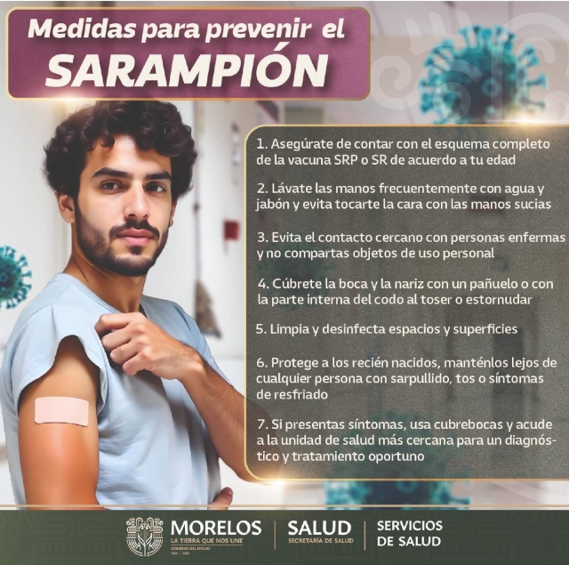 Confirman contagio de sarampión de una estudiante