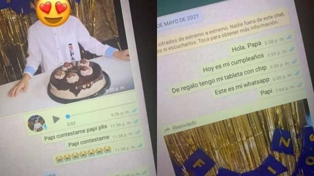 Papá deja &quot;en VISTO&quot; a su hijo en su cumpleaños