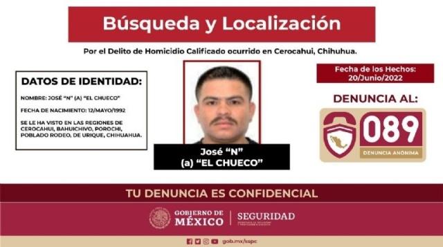 Ofrecen cinco millones de pesos por &quot;El Chueco&quot;, presunto asesino de los sacerdotes en Chihuahua