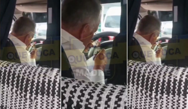 Captan a chofer de combi consumiendo drogas mientras manejaba en calles del Edomex