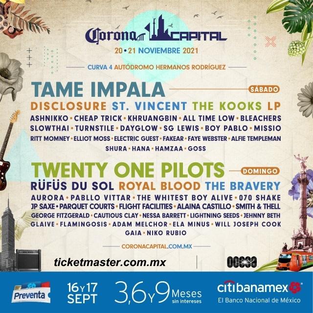 El Corona Capital 2021 es una realidad, conoce las bandas invitadas (y los precios)