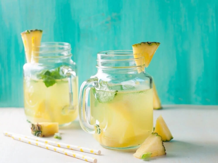 Deliciosa agua de piña y pepino: fácil de preparar