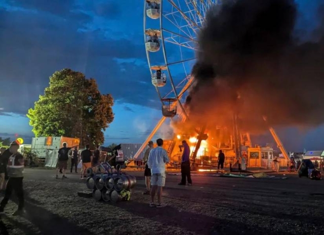 Incendio en rueda de la fortuna en Alemania deja 16 heridos