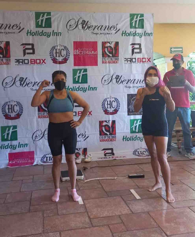 Ayer la peleadora morelense dio el peso en la categoría súper mosca; hoy se medirá a su rival de la capital mexicana, en combate a cuatro rounds.