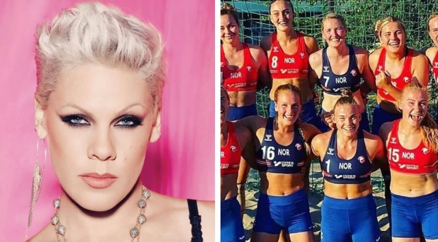 Pink ofrece pagar multa de atletas noruegas.