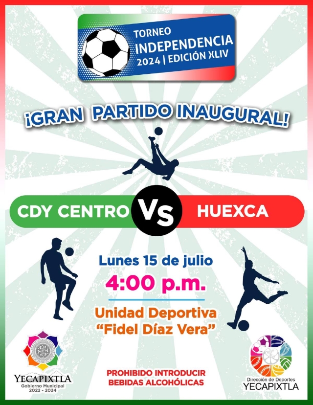 Inicia Torneo Independencia de Futbol 2024 en Yecapixtla
