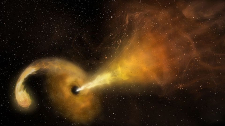 NASA publica video de un agujero negro devorando una estrella