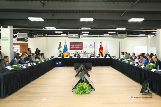 Aspecto de la LXVI sesión de la asamblea de la ANUIES, desarrollada en Guadalajara.