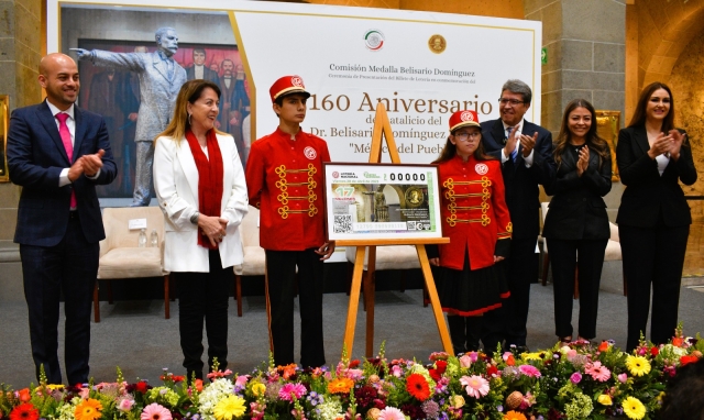 Lotería Nacional y Senado de México rinden homenaje a Belisario Domínguez por el 160 aniversario de su natalicio