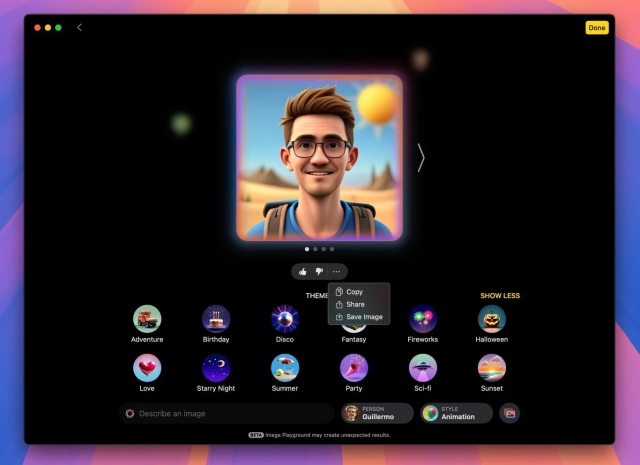 Apple lanza Image Playground, una nueva app de IA para crear imágenes