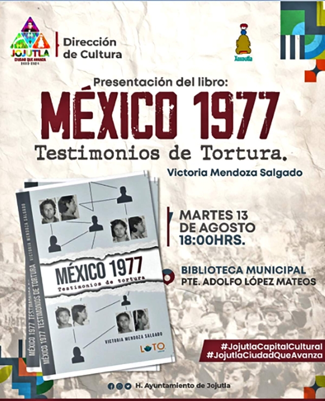 En el libro hay narraciones de Victoria Mendoza y sus familiares, que fueron víctimas de tortura. 