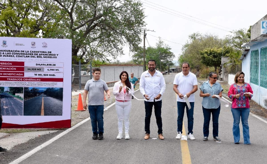 Inaugura Cuauhtémoc Blanco obras que impulsan la cohesión social y el desarrollo en la región surponiente de Morelos