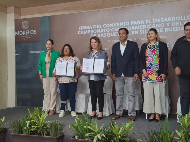 Firma gobernadora convenio para el desarrollo del Campeonato Centroamericano de Basquetbol en Silla de Ruedas