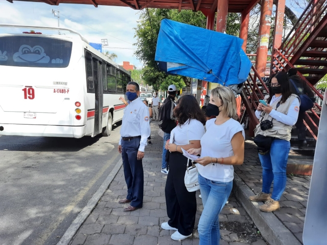 Supervisa &#039;Convoy, unidos por Morelos ante el covid-19&#039; que usuarios del transporte público porten su cubrebocas