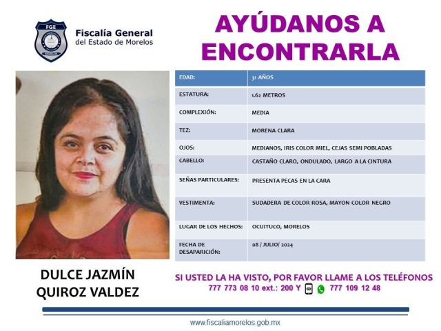 Una mujer desapareció en Ocuituco