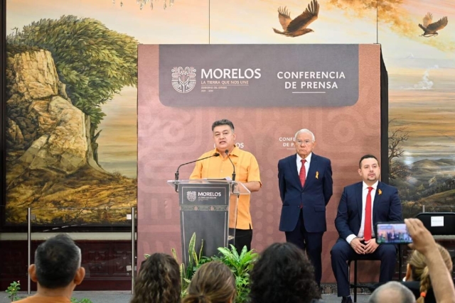 El secretario de Seguridad, Miguel Ángel Urrutia, compareció este lunes en la conferencia de prensa semanal del gobierno del estado. 