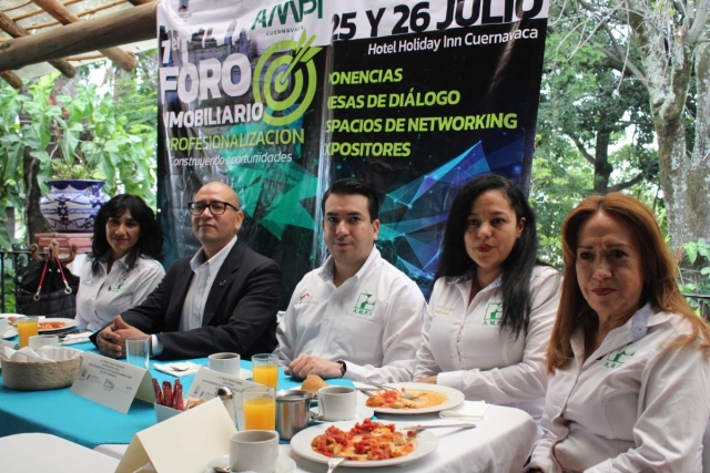 La AMPI Morelos anunció el foro inmobiliario &quot;Construyendo oportunidades”, el 25 y 26 de julio. 