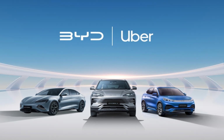 Uber se alía con BYD, incorporará 100,000 vehículos eléctricos