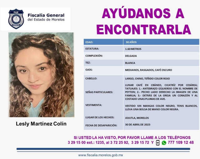 Desaparecidos, dos habitantes de CDMX que viajaron a Morelos el pasado fin de semana