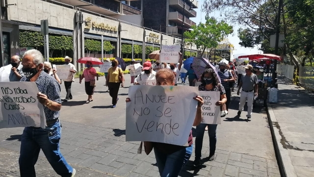 ANUEE se manifiesta en Cuernavaca contra altas tarifas de CFE