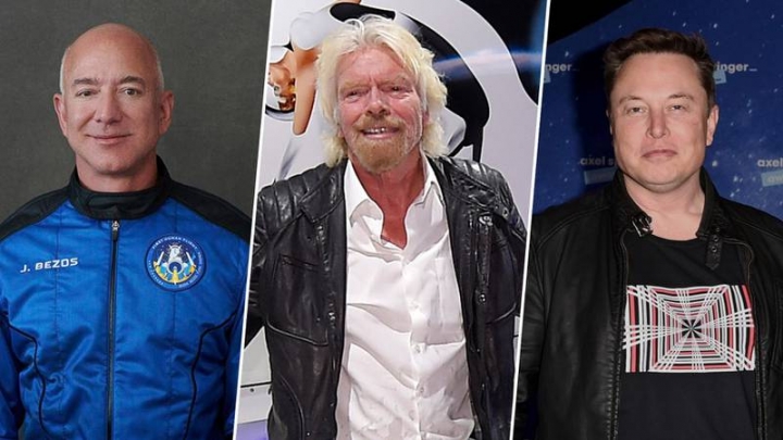 Bezos, Branson y Musk y sus ‘caprichos’ multimillonarios por llegar al espacio en medio de una pandemia