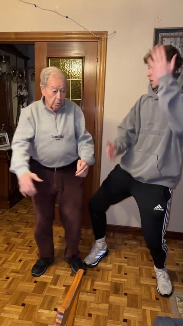 Abuelo y nieto conquistan TikTok con emotiva coreografía