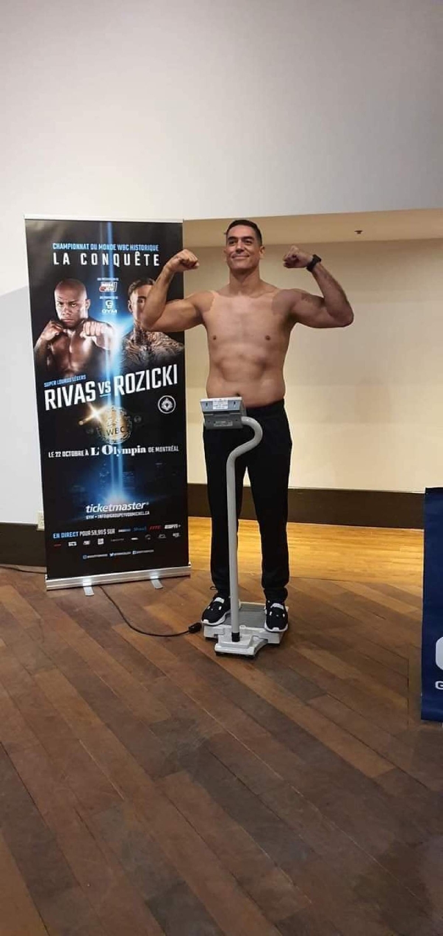 El &quot;Ráfaga&quot; dio ayer con el peso y registró 96 kilogramos; Rafael va por su décima pelea profesional.