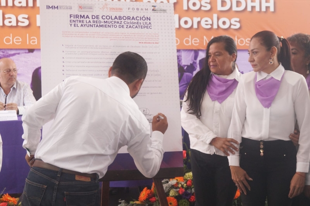 Zacatepec se compromete a aplicar medidas a favor de la mujer