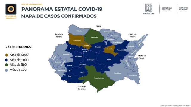Tras dos semanas de ir a la baja, ayer se mantuvieron prácticamente iguales que la semana anterior los casos de covid-19 en la región sur de Morelos. 