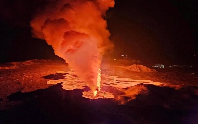 Nueva erupción volcánica en Islandia, la tercera en los últimos dos meses