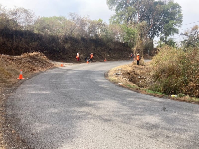 Mantiene Obras Públicas rutas de evacuación del volcán Popocatépetl en condiciones adecuadas