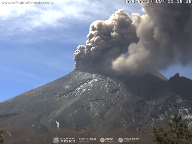 Ligera caída de ceniza en Hueyapan, Tetela del Volcán y Yecapixtla, reportó Cenacom
