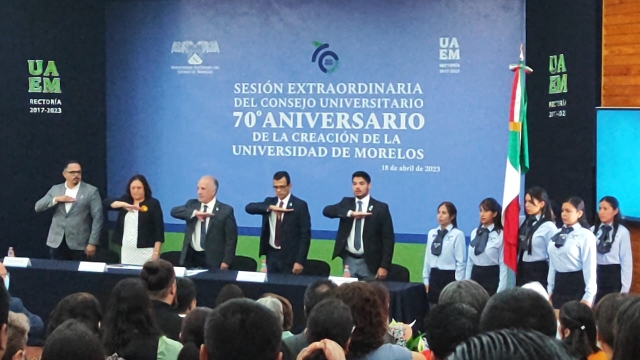 Sesión extraordinaria en el 70 aniversario de la creación de la Universidad de Morelos