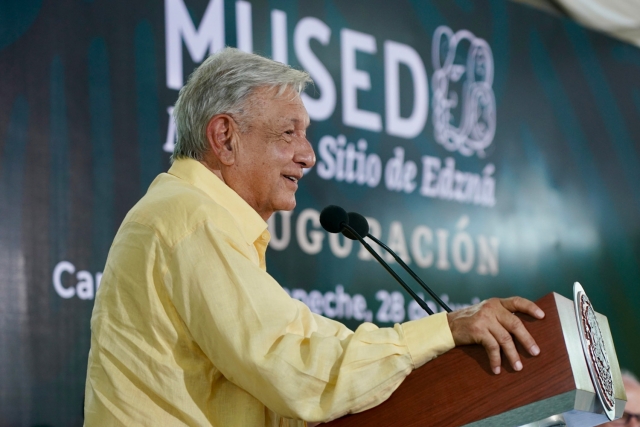 AMLO y Sheinbaum inauguran Museo de Sitio de Edzná en Campeche