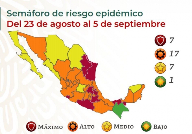 Morelos retrocede a semáforo naranja