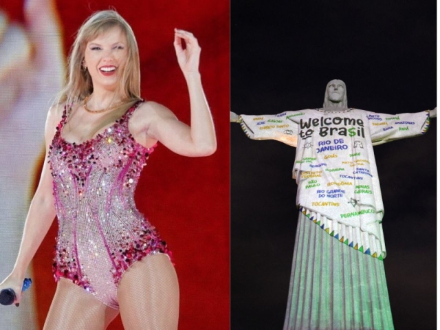 Swifties de Brasil iluminan el Cristo Redentor en honor a Taylor Swift