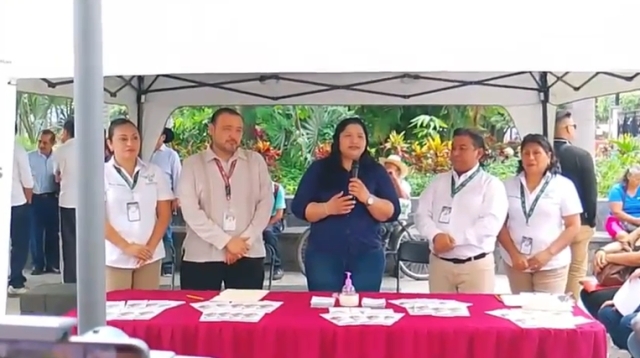 Instalan el módulo Bienvenido Paisano en el zócalo de Cuautla