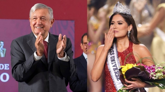 AMLO felicita a la mexicana Andrea Meza, ganadora de Miss Universo.