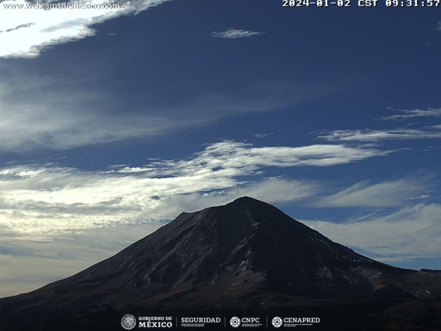 Registra 24 exhalaciones volcán Popocatépetl; se mantiene semáforo amarillo fase 2