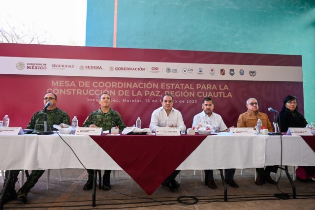 Continúa trabajo coordinado para reforzar estrategia de seguridad en la región oriente de Morelos