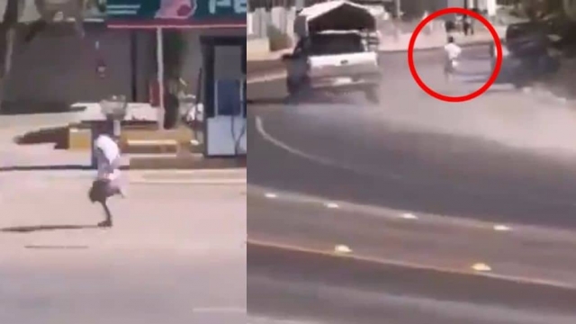 Hombre escapa de patrulla a toda velocidad en Querétaro.